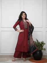 Mahroon Heavy Ajrak Suit