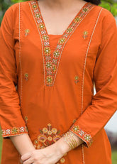 Border Style Suit Orange