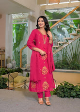 Border Style Suit Pink
