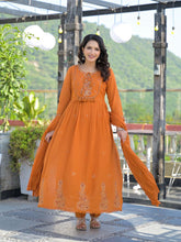Mull Cotton Suit Orange