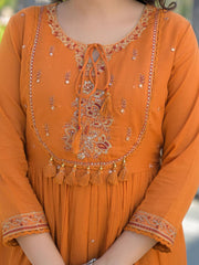 Mull Cotton Suit Orange