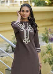 Embroidery Plazo Suit Dark Purple