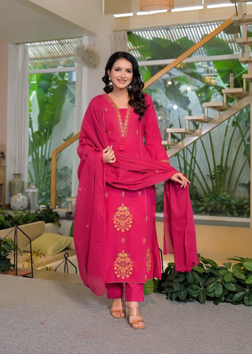 Border Style Suit Pink