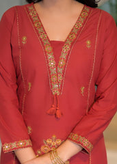Border Style Suit Red