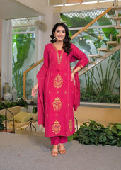 Border Style Suit Pink