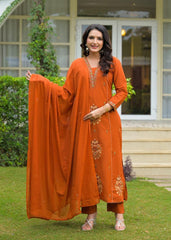 Border Style Suit Orange