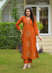Border Style Suit Orange