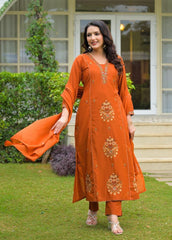 Border Style Suit Orange