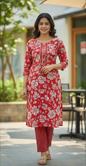 Cotton Low Renge Kurti with Pant
