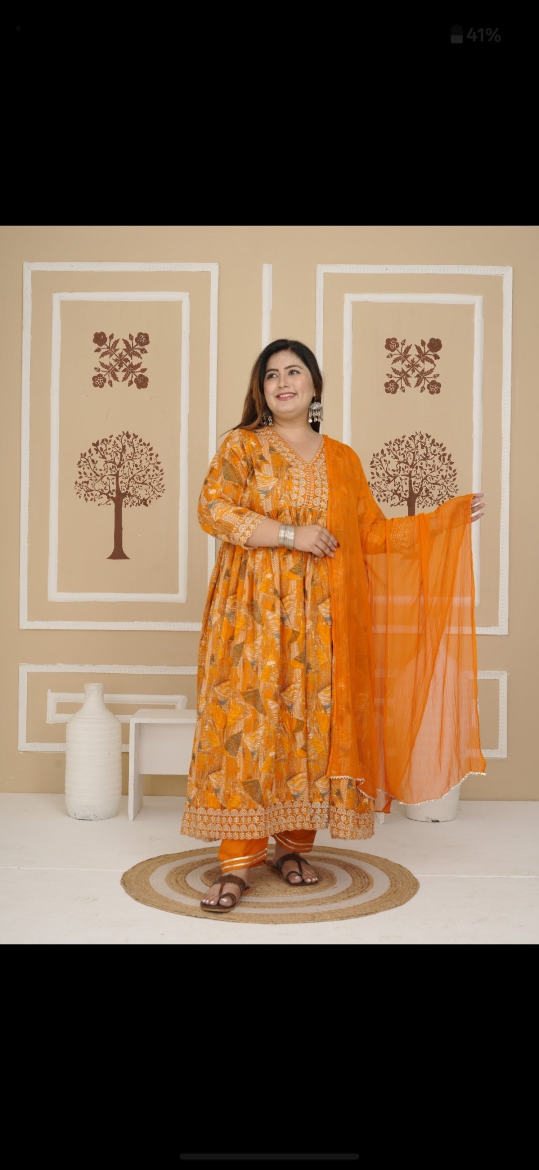 Rayon Foil Anarkali Suit