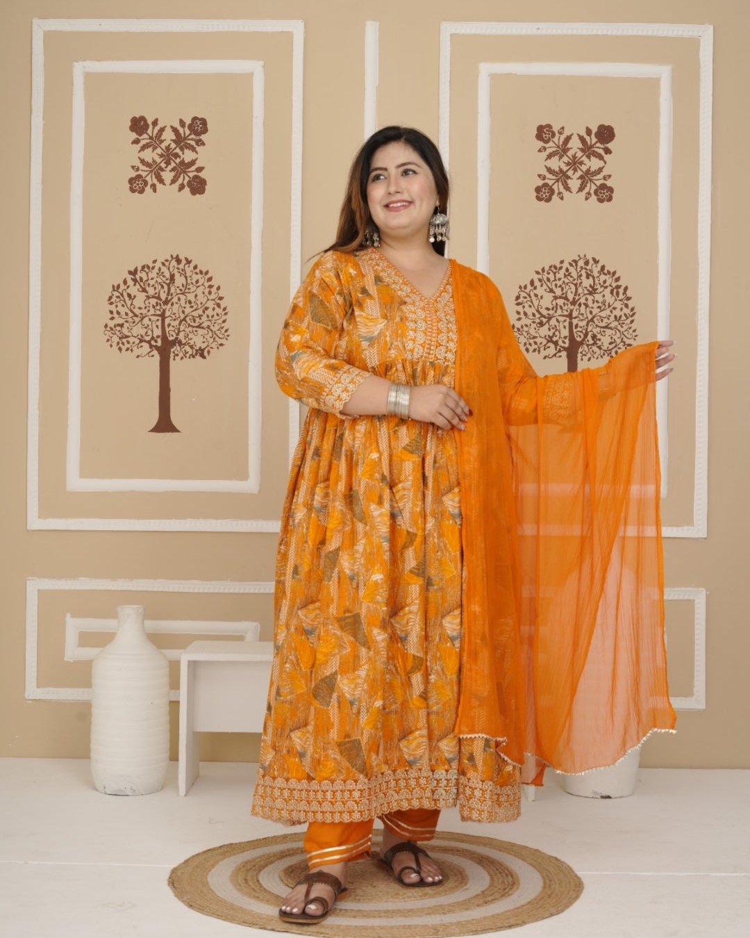 Rayon Foil Anarkali Suit